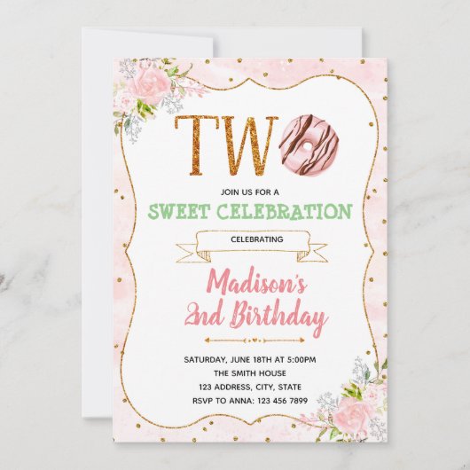 Zwei süße Einladung (Vorderseite)