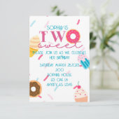 ZWEI süße Einladung (Stehend Vorderseite)