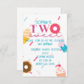 ZWEI süße Einladung (Vorne/Hinten)