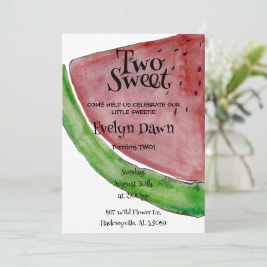 Zwei süße Einladung zum Geburtstag (Stehend Vorderseite)