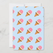 Zwei süße Eiscreme Kinder am zweiten Geburtstag Einladung (Rückseite)