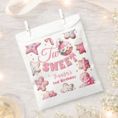 Zwei süße Girl Pink Cookie Weihnachten 2. Geburtst Geschenktütchen (Ausgeschnitten)