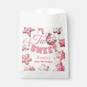 Zwei süße Girl Pink Cookie Weihnachten 2. Geburtst Geschenktütchen (Vorderseite)