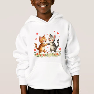 Zwei süße Katzen spielen Hoodie