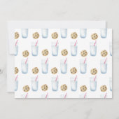 Zwei süße Kekse und Milchmädchen zum ersten Geburt Einladung (Rückseite)