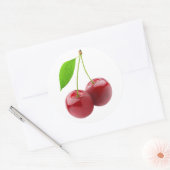 Zwei süße Kirschen Runder Aufkleber (Umschlag)