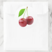 Zwei süße Kirschen Runder Aufkleber (Tasche)