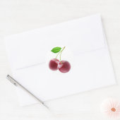 Zwei süße Kirschen Runder Aufkleber (Umschlag)