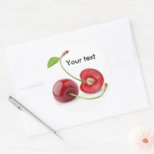 Zwei süße Kirschen Runder Aufkleber (Umschlag)