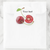 Zwei süße Kirschen Runder Aufkleber (Tasche)