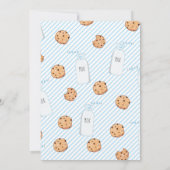 Zwei süße Milch und Kekse blauer Junge 2. Geburtst Einladung (Rückseite)