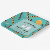 Zwei süße Niedlich Ghost Twin Halloween Geburtstag Pappteller (Gewinkelt)