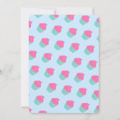 Zwei süße, Niedliche Cupcake-Kinder am zweiten Geb Einladung (Rückseite)