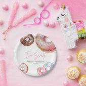 Zwei süße niedliche Donut 2. Geburtstag Pappteller (Party)