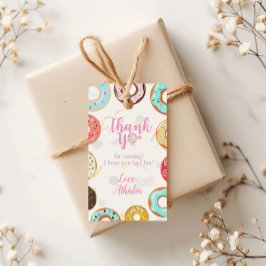 Zwei süße Niedliche Donuts Geburtstag Geschenkanhänger