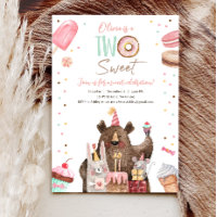 Zwei süße Party Tiere Donut Girl zweiten Geburtsta