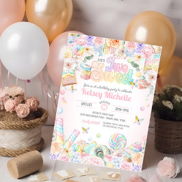 Zwei süße Pastell Candy Shop zum zweiten Geburtsta Einladung