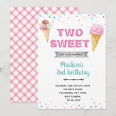 Zwei süße Speisen Einladung (Vorne/Hinten)