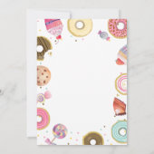 Zwei süße Süßigkeiten Candy Donut Girl Einladung (Rückseite)