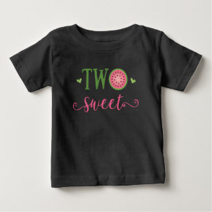Zwei süße Wassermelonen 2. Geburtstagsoutfit T-Shi Baby T-shirt