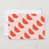 Zwei süße Wassermelonen Kinder zum zweiten Geburts Einladung (Rückseite)