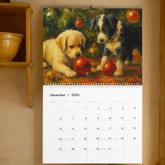 Zwei süße Welpen Kalender