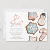 Zwei süße Winter zum Geburtstag Einladung (Vorderseite)