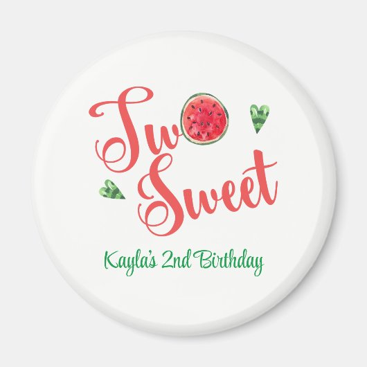 Zwei süße zweite Geburtstag Magnet (Vorne)
