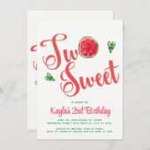 Zwei süße zweite Geburtstagseinladungen Einladung (Vorne/Hinten)