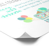 Zwei Süßigkeiten mit blauem Eis Party Dessert Bar Poster (Ecke)