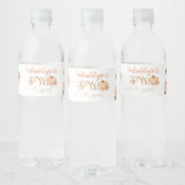 Zwei Süßkürbis zum 2. Geburtstag Wasserflaschenetikett (Flaschen)