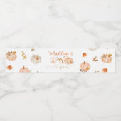 Zwei Süßkürbis zum 2. Geburtstag Wasserflaschenetikett (Einzelnes Label)