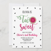 Zwei Süßwassermelonen 2. Geburtstag Einladung (Vorderseite)