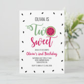 Zwei Süßwassermelonen 2. Geburtstag Einladung (Stehend Vorderseite)