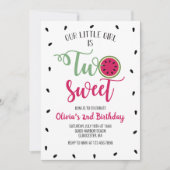 Zwei Süßwassermelonen 2. Geburtstag Einladung (Vorderseite)