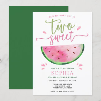Zwei Süßwassermelonen zum Geburtstag Einladung