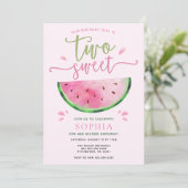 Zwei Süßwassermelonen zum Geburtstag Einladung (Stehend Vorderseite)