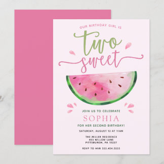 Zwei Süßwassermelonen zum Geburtstag Einladung