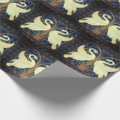 Zwei Swans Wallpaper Art Stück Walterkranich Geschenkpapier (Ecke)