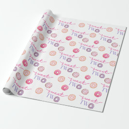 Zwei Sweet 2. Donut Thema Geburtstagsparty Geschenkpapier