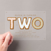 ZWEI Sweet 2. Geburtstag Acryleinladungen (Insitu (Handheld))