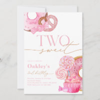 Zwei Sweet 2. Geburtstag Einladung