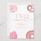 Zwei Sweet 2. Geburtstag Einladung (Vorderseite)