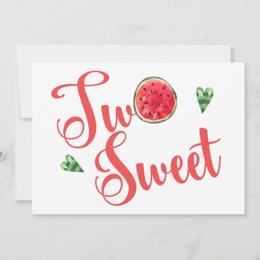 Zwei Sweet 2. Geburtstag Foto Einladung (Rückseite)