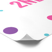 Zwei Sweet 2. Geburtstag Rainbow Ice Pop Poster (Ecke)