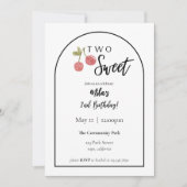 Zwei Sweet Cherry zum Geburtstag Einladung (Vorderseite)