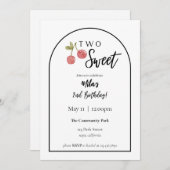 Zwei Sweet Cherry zum Geburtstag Einladung (Vorne/Hinten)