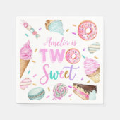 Zwei Sweet Dessert 2. Geburtstagspapier Serviette (Vorderseite)