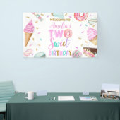 Zwei Sweet Dessert Geburtstag Vinyl Banner (Messeveranstaltung)