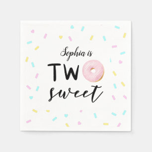 Zwei Sweet Donut 2. Geburtstag Party Serviette
